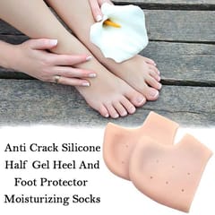 Anti Crack Silicone Half Gel Heel And Foot Protector Moisturizing Socks