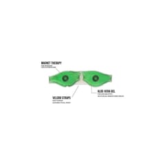 Cold Eye Mask with Stick-on Straps (Green)