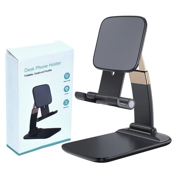 Phone Holder for Table, Foldable Universal Mobile Stand for Desk