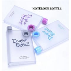 Notebook Style Slim Water Bottle (380 ml, Multicolor)