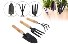 Gardening Tools - Hand Cultivator, Big Trowel, Garden Fork (Set of 3)