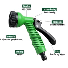 Plastic Garden Hose Nozzle Water Spray Gun Connector Tap Adapter Set