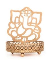 Divine Shadow Ganesh Tealight Candle Holder, Pack of 1