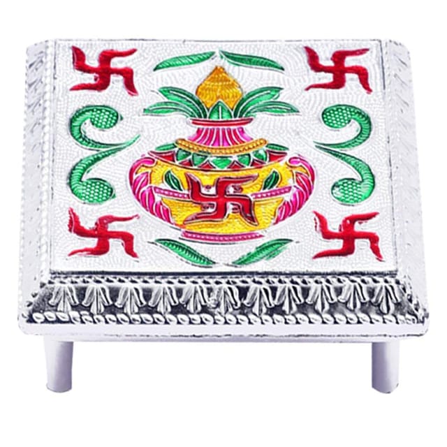 Decorative Self Design Printed Bajot/Chowki