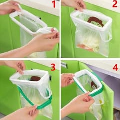 Hanging Plastic Kitchen Trash Can Bag Holder