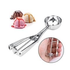 Stainless Steel Ice Cream Scoop, Best Good Grip Ice Cream Spoon