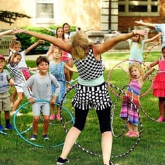 Hoops Hula Interlocking Exercise Ring for Fitness with Dia Meter Boys Girls and Adults