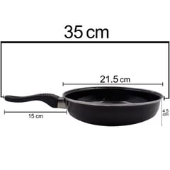 Induction Base Hard Anodized Tadka Fry Pan Nonstick