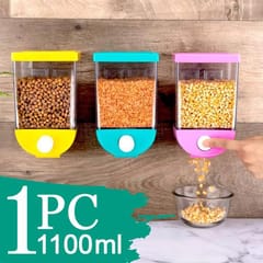 Wall Mounted Cereal Dispenser Tank Grain Dry Food Container (1100ML)