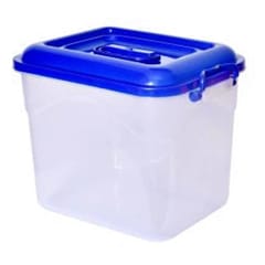 Plastic Storage Container with Lid and Measuring Cup - 5.5kg