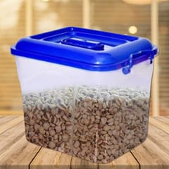 Plastic Storage Container with Lid and Measuring Cup - 5.5kg