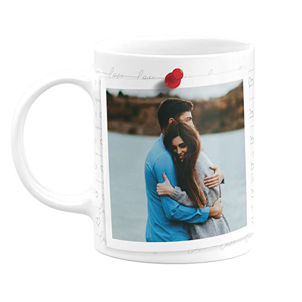 Gifts Onn Photo Printed Ceramic Customized White Mug with 320 ml (Mug)