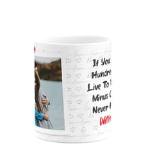 Gifts Onn Photo Printed Ceramic Customized White Mug with 320 ml (Mug)